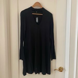 Black choker knit dress
